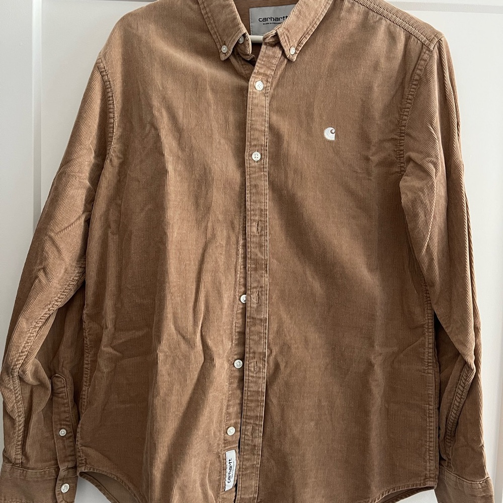 Carhartt Men's Tan Casual Button-Down Shirt